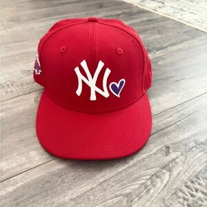 New Era Red and White 59FIFTY Fitted Cap